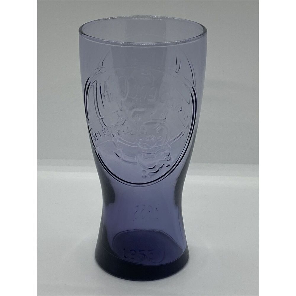 MCDONALD'S 1955 RETRO PURPLE SPEEDEE DRINKING LOGO GLASS  Vintage